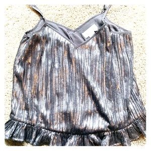 Metallic silver cami